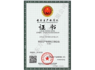 安全生產(chǎn)標(biāo)準(zhǔn)化證書(shū)
